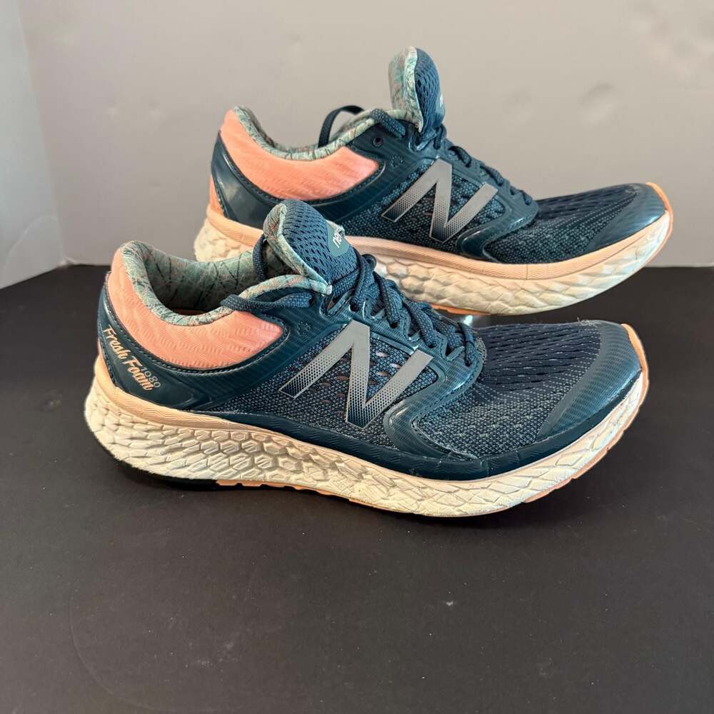 New Balance Fresh Foam 1080 Running Shoes‎ Blue Pink Women's Size 10.5